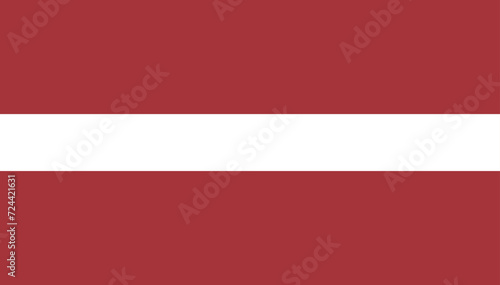 Close-up of red and white national flag of European country Latvia. Illustration made January 30th, 2024, Zurich, Switzerland.