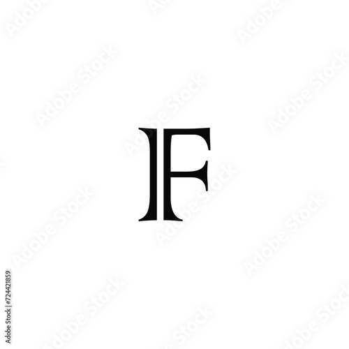 illustration vector graphic design. minimalist letter F logo. Letter F Logotype Icon Design Template.