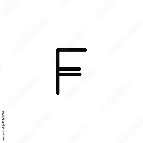 illustration vector graphic design. minimalist letter F logo. Letter F Logotype Icon Design Template.