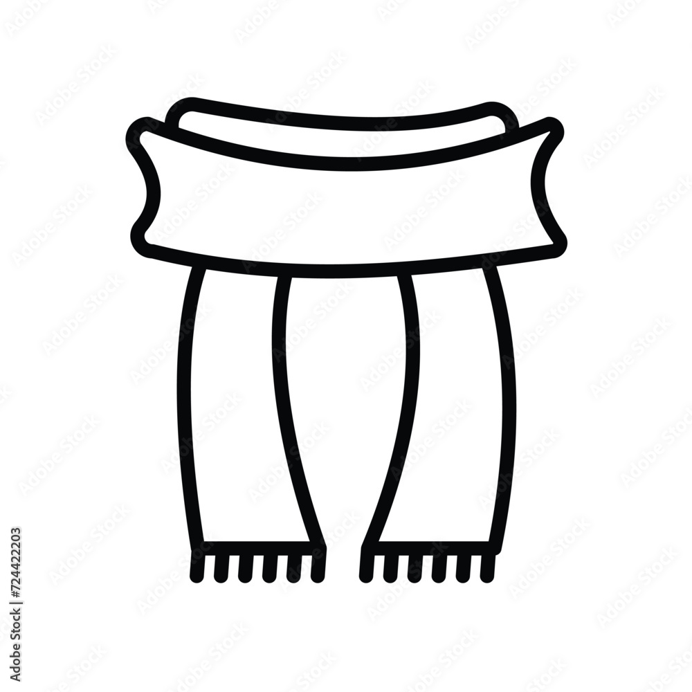 scarf icon with white background vector stock illustration scarf icon with white background vector stock illustration