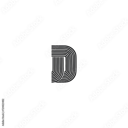 Vector Logo Letter D. elegant, simple, minimal, and luxury serif font alphabet letter D logo design