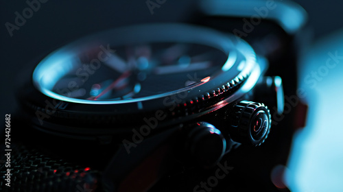 Generic black smartwatch macro
