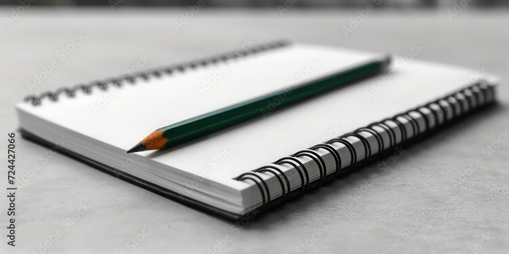 Creative Space in Nature: A Blank Notebook with Pencil Surrounded by Lush Greenery, Inviting Inspiration and Tranquility, Generative AI Creative Space in Nature: A Blank Notebook with Pencil Surrounded by Lush Greenery, Inviting Inspiration and Tranquility, Generative AI