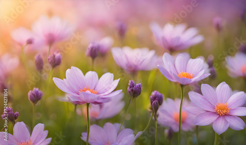 Spring flowers create a smooth background © karandaev