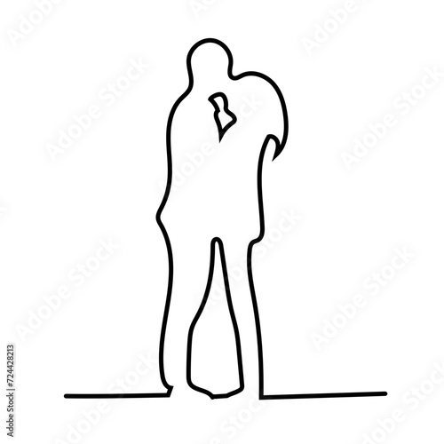 Silhouette d'un couple 