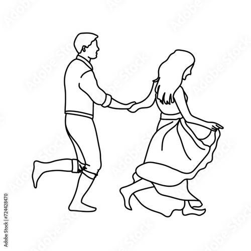 Un couple s'amuse entre eux