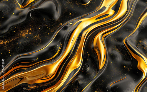 Luxury Gold Wave on a Black Background