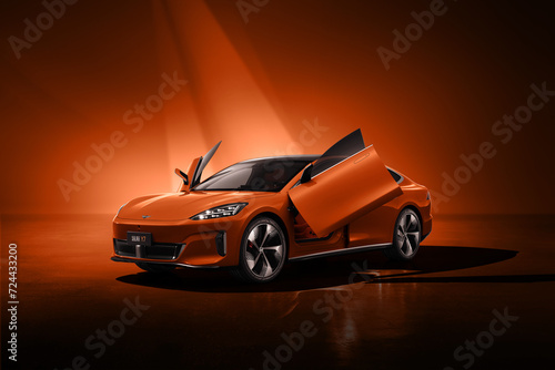 Orange sports car 2024 © ELIZABETH