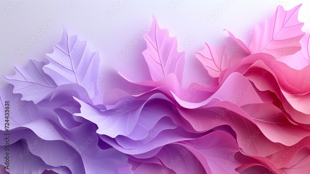Calming Maple Waves: New maple leaves arranged in a rhythmic, calming wave pattern.