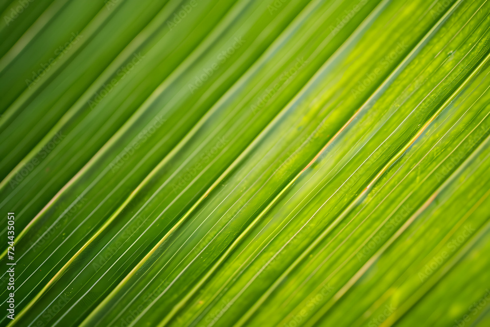 Close up green coconut leaf Close up green coconut leaf