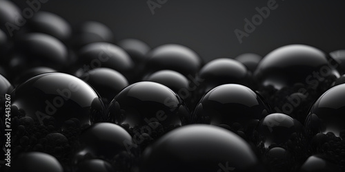 black balls and the word  photo