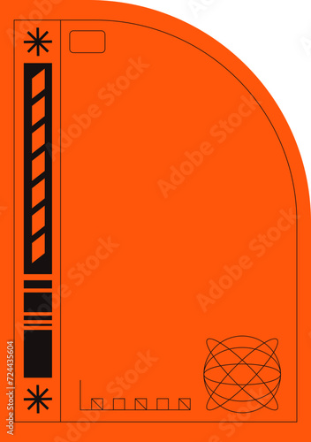 Orange Brutalist Sticker