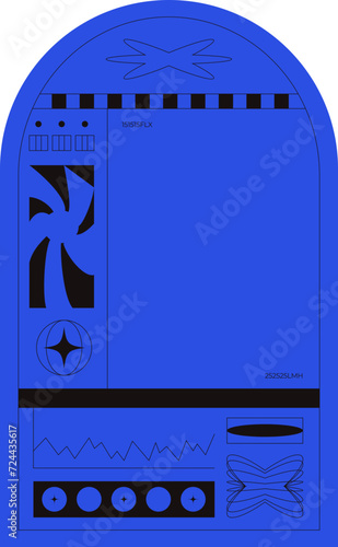 Blue Brutalist Sticker