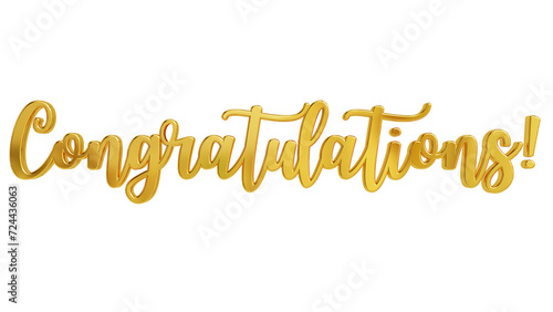 Congratulations hand lettering 3d in gold	, congratulations typography, calligraphy