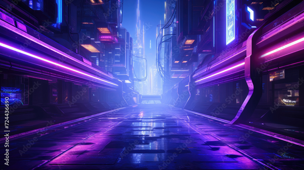 Cyberpunk Dreamscape: Neon-Lit Night Alley