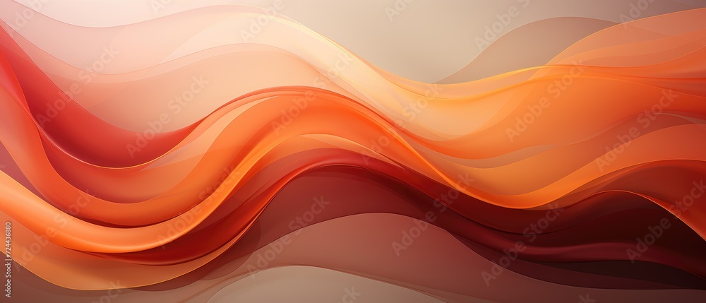 Obraz premium Harmonious waves of brown, beige, and orange in an abstract organic texture background, a soothing visual, Ai Generated.