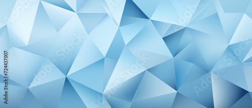 A wide abstract light blue texture enhanced by a geometric triangular 3D triangles pattern  creating a visually dynamic composition  Ai Generated.