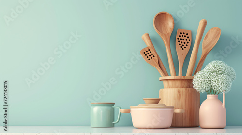 Kitchen cooking spoons photo
