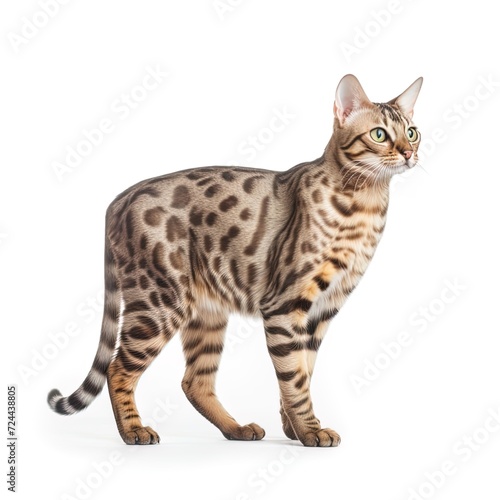 marble cat on a white background, isolated background, cat, kitten, studio light, clip-art, close-up scene