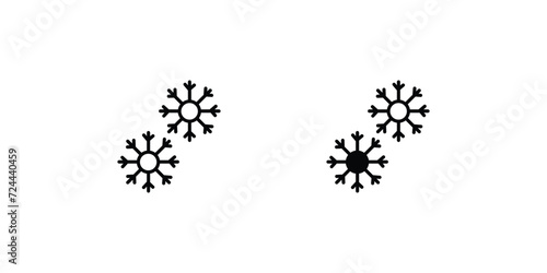 snow flakes icon with white background vector stock illustration