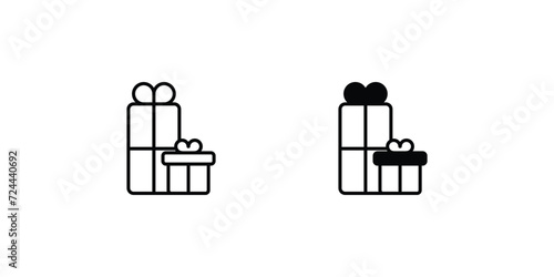 pressent icon with white background vector stock illustration photo