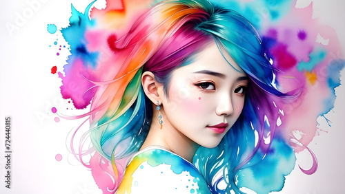 portrait of a woman with colorful hair © iLegal Tech