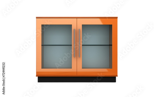 Glass-Doored Cupboard On Transparent Background © Happymoon