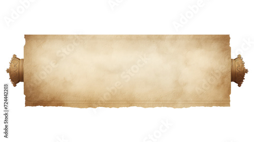 old paper horizontal isolated on white.