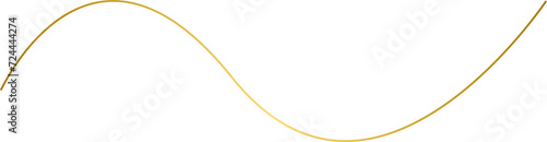 Golden wavy line, gold curved line