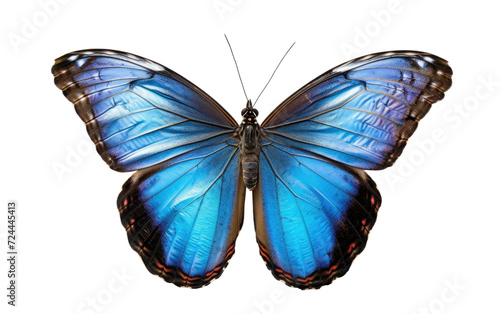 Blue Color Fascinating Morpho Butterfly Isolated on Transparent Background. © Umer Ejaz