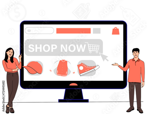 Free vector online shopping mobile app templates concept flat design illustration 