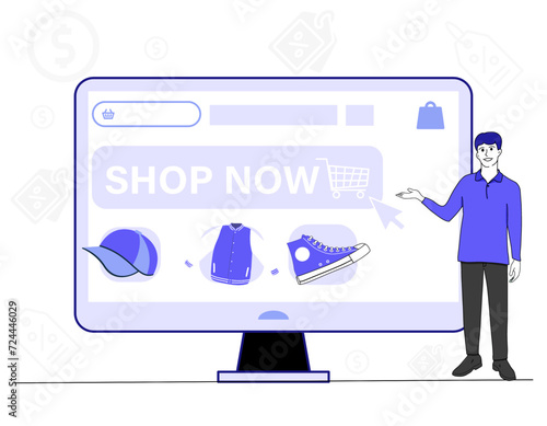 Free vector online shopping mobile app templates concept flat design illustration 