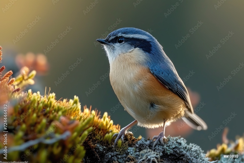 nuthatches_looking_up_from_a_moss_decorated nuthatches_looking_up_from_a_moss_decorated