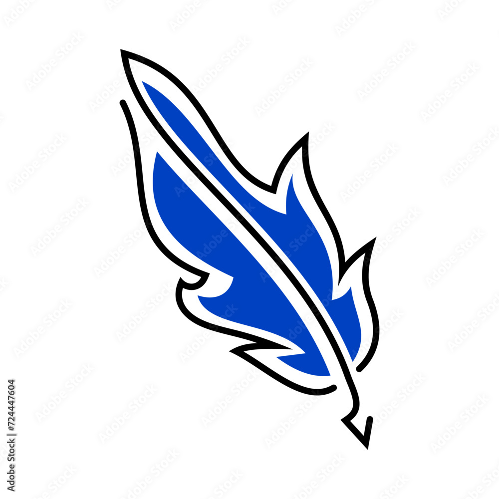Feather Pen Vector Logo Design Template Feather Pen Vector Logo Design Template