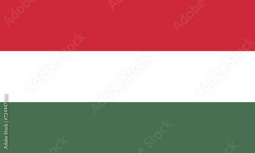 Close-up of tricolor national flag of Eastern European country of Hungary. Illustration made January 30th, 2024, Zurich, Switzerland.