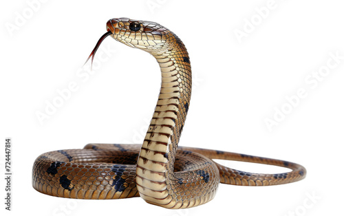 Exploring the Anatomy of Cobras Isolated on Transparent Background.