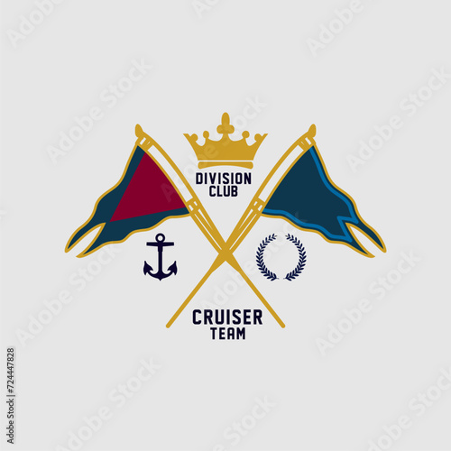 Nautica badge for embroidery etc.