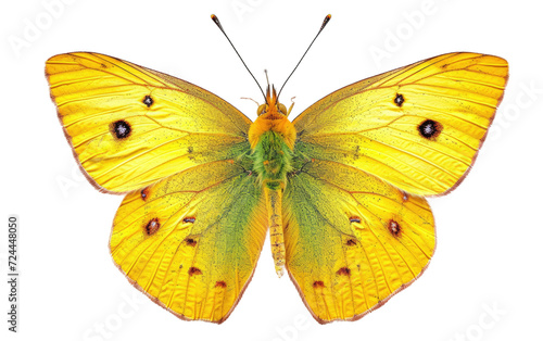 The Enchanting Colias Croceus Butterfly Isolated on Transparent Background.