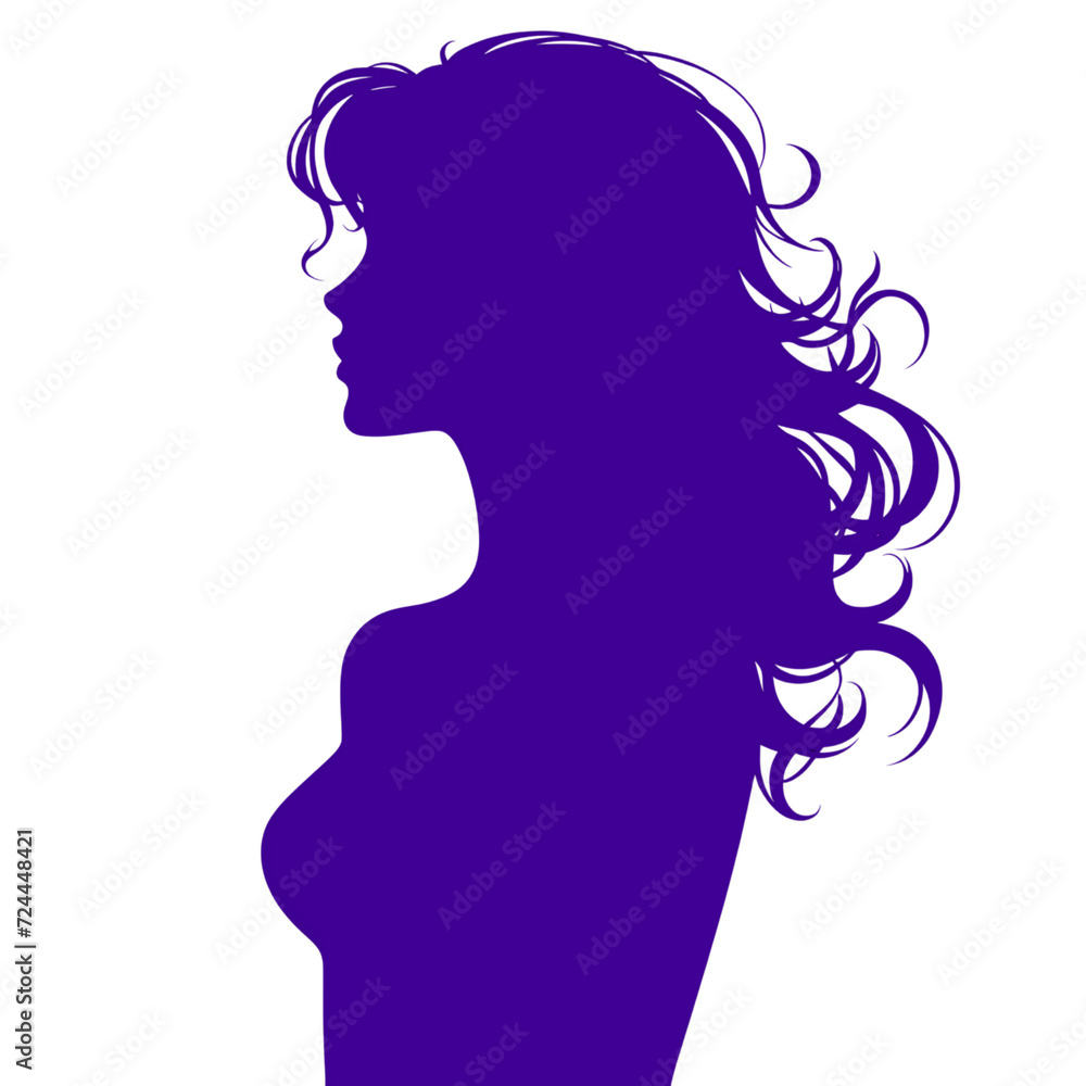 A woman silhouette vector illustration png
