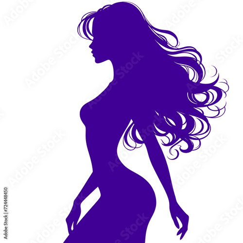 A woman silhouette vector illustration png