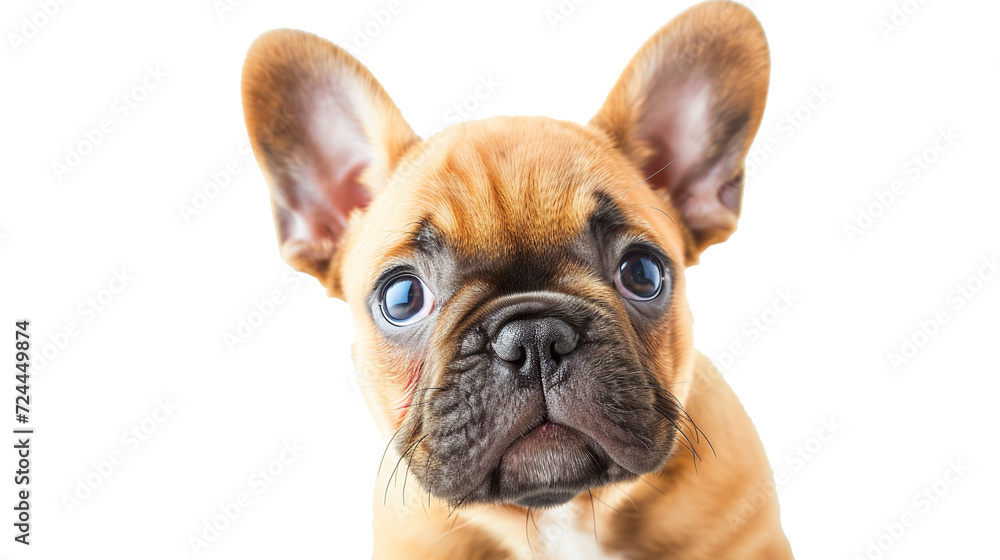French Bulldog isolated on a white background.