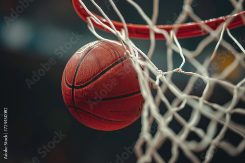 Image of a basketball in the basket © Kien