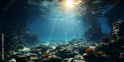 Underwater view of reef