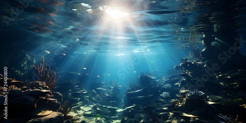 Underwater view of reef