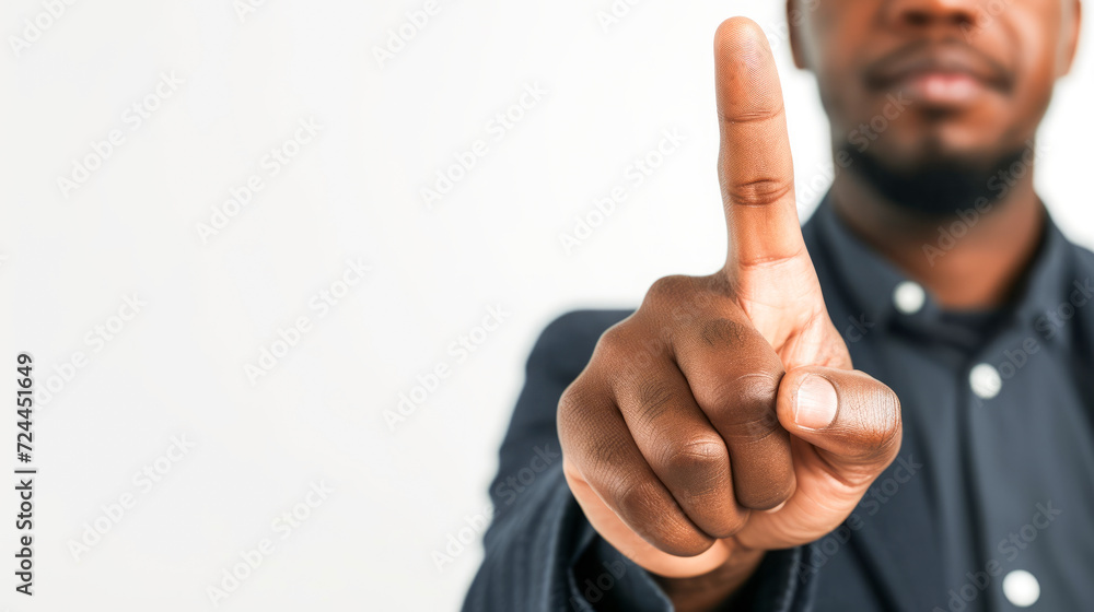 close-up of an urban male voter proudly displaying an inked finger close-up of an urban male voter proudly displaying an inked finger