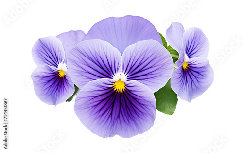 Vibrant Violet Pansy On Transparent Background