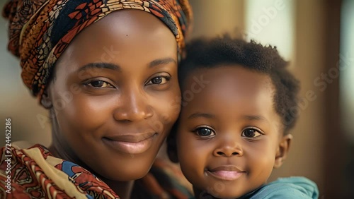 An African woman and her child are seen waiting patiently at a healthcare facility. Her stoic expressions speak volumes about her experiences with healthcare disparities, reinforcing the