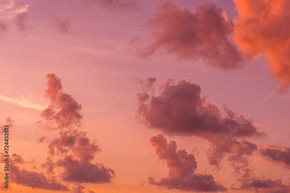 Abstract and pattern of cloud sky Calming coral, Orange, Trend color background
