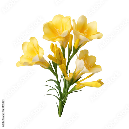 Freesia flower isolated on transparent background