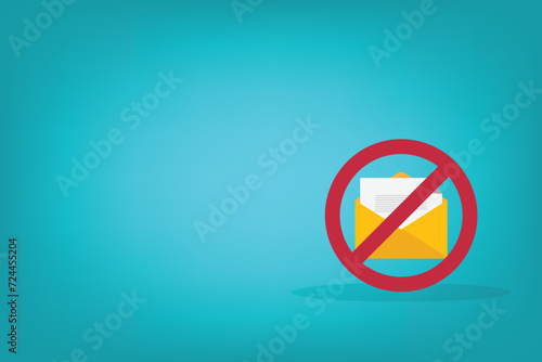 Spamming mailbox icon. Email hacking and spam warning symbol. EPS10 Vector Illustration.	